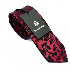 Unikatowy Krawat Roberto Gabbani Bordowy