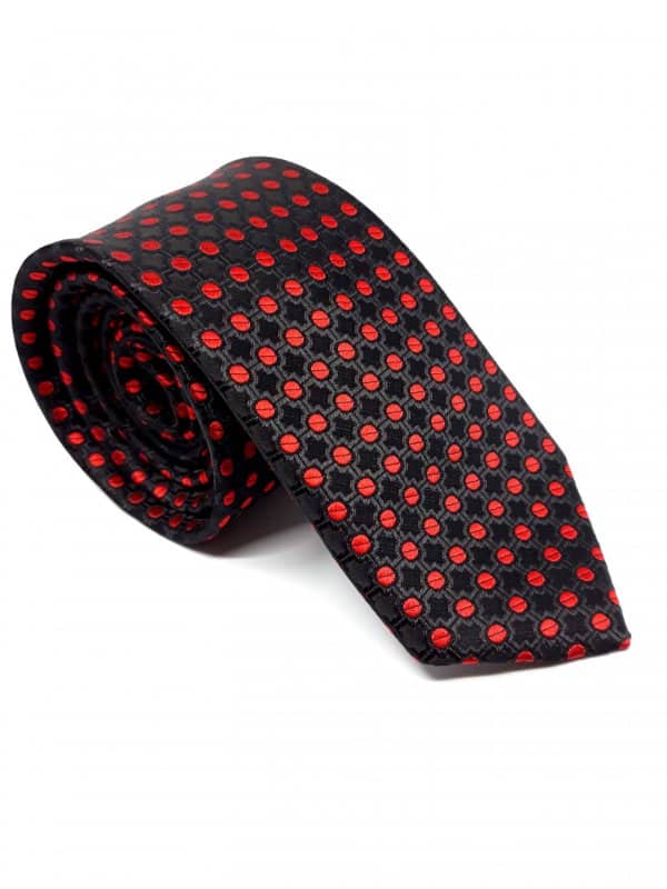 Dodatki Elegancki Krawat Czerwony Czarny