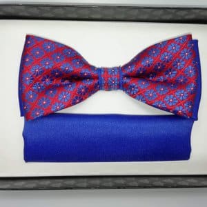 Mucha z poszetką czerwona - szafir