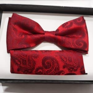 Zestaw mucha plus poszetka czerwień