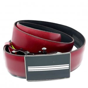 Pasek skóra malinowe bordo