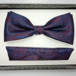 Muszka z poszetką Granat