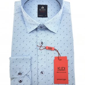 Koszula Kudi Slim Niebieska