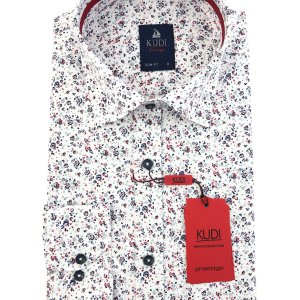 Koszula Kudi Slim Kwiaty