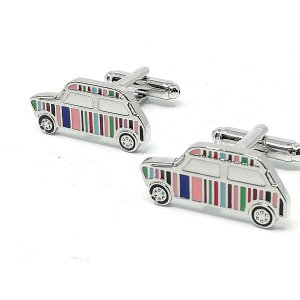 spinki-srebrne-tematyczne-kolorowe-auto