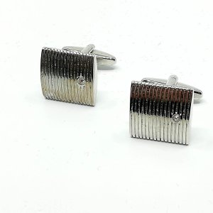 Spinki do mankietów Kwadratowe z Cyrkonią