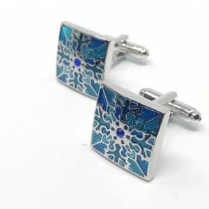 spinki do mankietów szafirowe