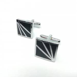 Spinki do mankietów Czarne Kwadratowe