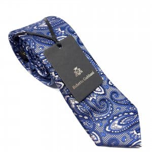 Elegancki Krawat Popielaty Wzór Dwukolorowy