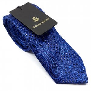 Elegancki Krawat Szafirowy Wzór