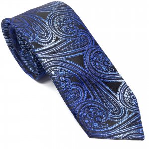 Elegancki Krawat Piotr Turecki Wzór Granatowy