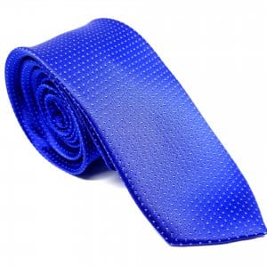 Elegancki Krawat Niebieski Kropeczki