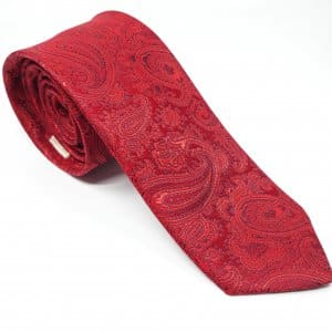 Elegancki Krawat Piotr Czerwony Turecki Wzór