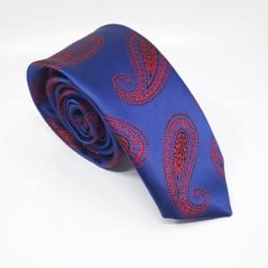 Dodatki Elegancki Krawat Chabrowy z Dodatkiem Bordowego