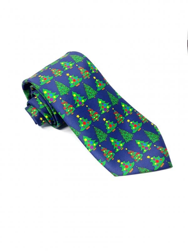 Dodatki Świąteczny Krawat Męski Kolorowe Choinki Gratis