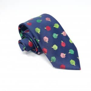 Świąteczny Krawat Męski Bombki Gratis