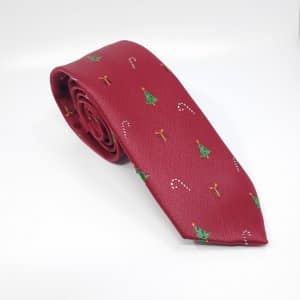 Świąteczny Krawat Męski Choinki Gratis