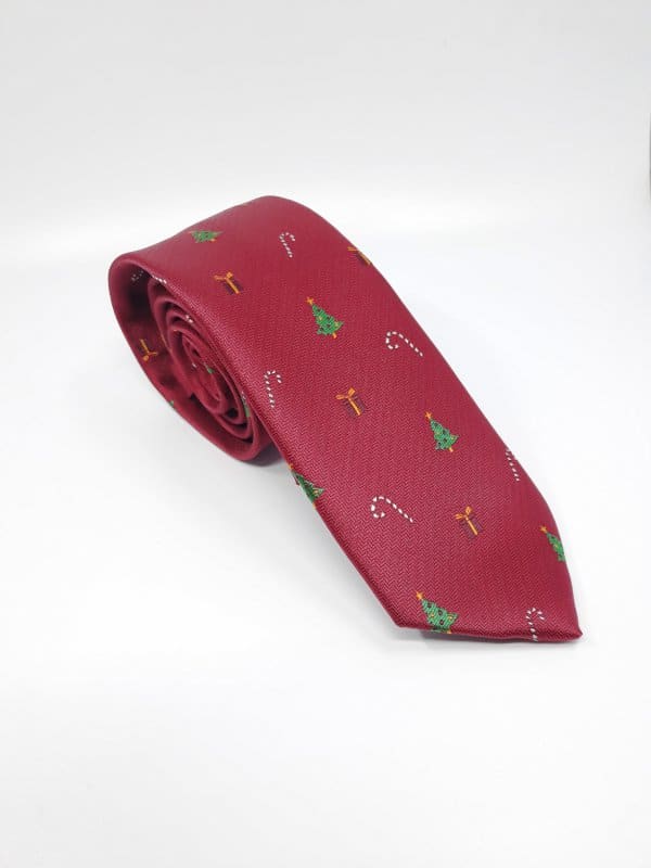 Dodatki Świąteczny Krawat Męski Choinki Gratis