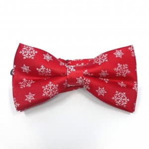 Świąteczna Mucha Męska Gwiazdki Śnieg