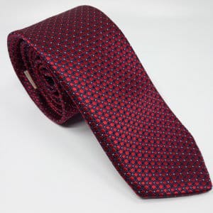 Elegancki Krawat Granatowy Bordowe Romby