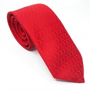 Elegancki Krawat Tłoczony Czerwony