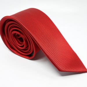 Elegancki Krawat Piotr Czerwono Czarny Kratka