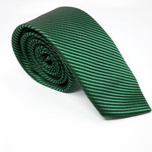 Elegancki Krawat Zielony Paski