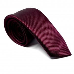 Dodatki Elegancki Krawat Bordowy Tłoczenia