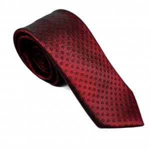 Elegancki Krawat Bordowy Kwiatuszki