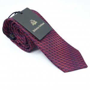 Dodatki Elegancki Krawat Bordowy Cieniowany