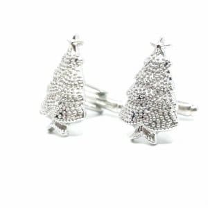 Świąteczne Spinki do mankietów Choinki