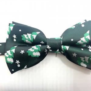 Świąteczna Mucha Męska Choinki Ciemno Zielona