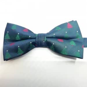 Świąteczna Mucha Męska Choinki Granat