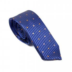 Elegancki Krawat Musztardowe Kropki