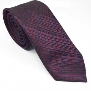 Elegancki Krawat Granatowo Czerwony Cieniowany