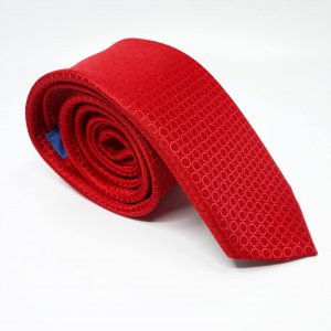 Dodatki Elegancki Krawat Czerwony Tłoczony