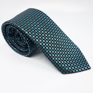 Elegancki Krawat Turkusowy w Kwadraty