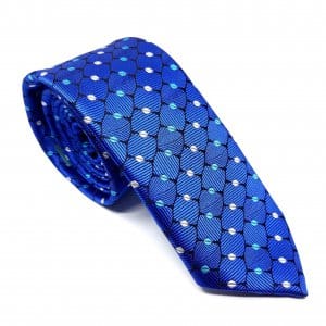 Elegancki Krawat Szafirowy Wzór