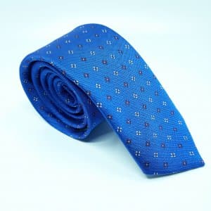 Elegancki Krawat Bordowo Białe Kwiatki