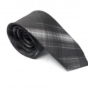 Elegancki Krawat Czarny Cieniowany