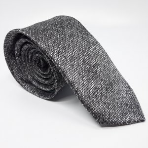 Elegancki Krawat Czarno Biały Piasek