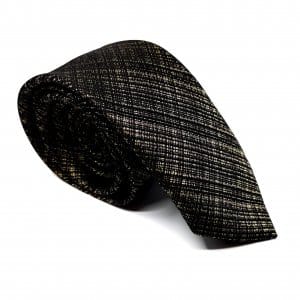 Elegancki Krawat Brązowo Złoty Cieniowany