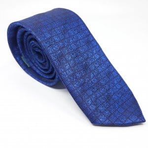 Elegancki Krawat Szafirowo Granatowy