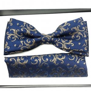 Mucha z Poszetką Granatowa