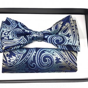 Mucha z Poszetką Granatowa