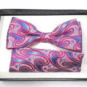 Mucha z Poszetką Różowa Wzorek