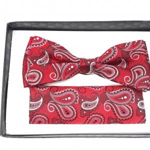 Mucha z Poszetką Bordowa