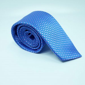 Dodatki Elegancki Krawat Niebieski Różowe Kółka