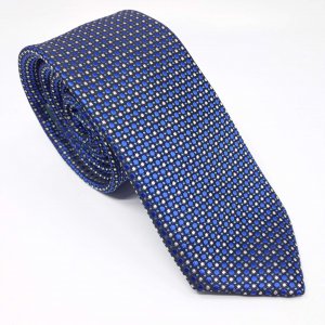 Elegancki Krawat Niebieski w Kropki