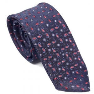 Elegancki Krawat Granatowy Łezki